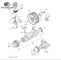 Parties de moteurs de machines de construction Isuzu Moteur diesel Arbre pivotant 8980292701